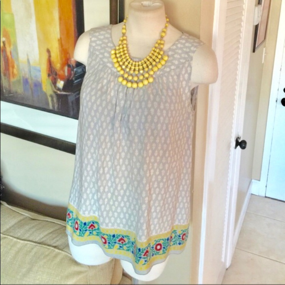 Anna Sui for Anthropologie silk top w/ bow on back